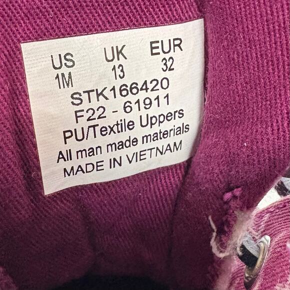 Sperry Saltwater Kids Duck Boots Lace Up & Zip Closure Tie Dye Pink Size 1 - Picture 5 of 11